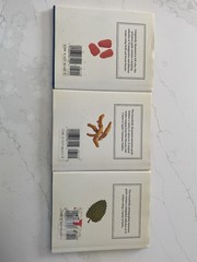 3 Mini books detailed botanical illustrations. titles Berries, Spices, & Herbs.
