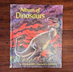 Album Of Dinosaurs Vintage Children’s Hardcover Tom McGowen Rand McNally 1976
