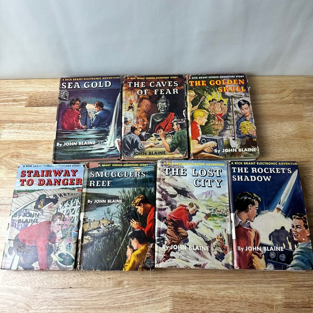 Rick Brant Series John Blaine 1940s Grosset & Dunlap 7 Books Set