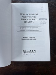 Texas Criminal & Traffic Law Manual 2020-21 Edition Blue360 Media