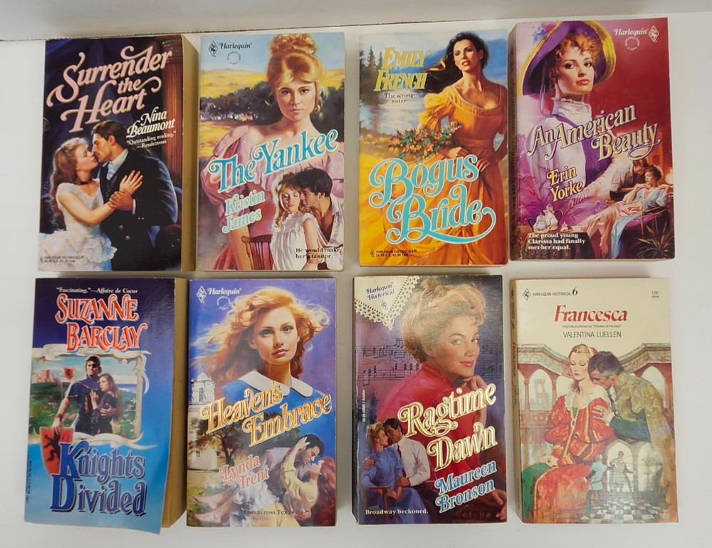 Lot of 8 Harlequin Historical Romance Paperback Books Novels Love Book Lot