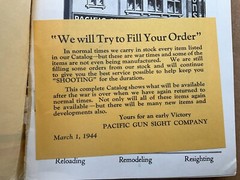 Vintage Original 1944 Pacific Reloading & Gun Sights Book 7 3/4″ X 5″ 134 Pages
