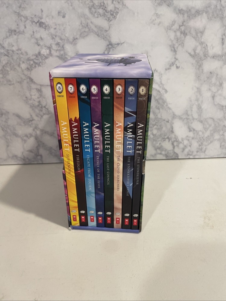 Amulet #1-8 Series Box Set Paperback 8 Book Collection, Graphix By Kazu Kibuishi