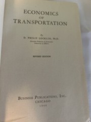 Economics of Transportation, D Philip Locklin, 1944 rev ed