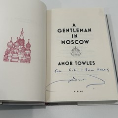SIGNED A Gentleman in Moscow by Amor Towles 1st Edition Late Printing w/Stamp