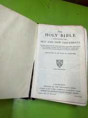 Vintage Cambridge Concordance Holy Bible Black Hand-Grained Morocco Leather Line