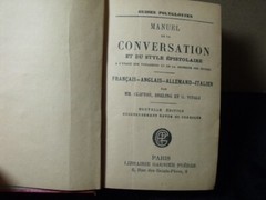 Manuel de Conversation en Francais, Allemand, Anglais HARDCOVER 376 PAGES