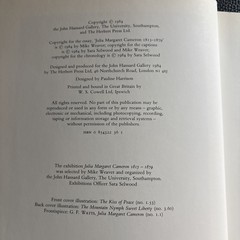 Julia Margaret Cameron 1815-1879 – Hardcover By Weaver, Mike – GOOD