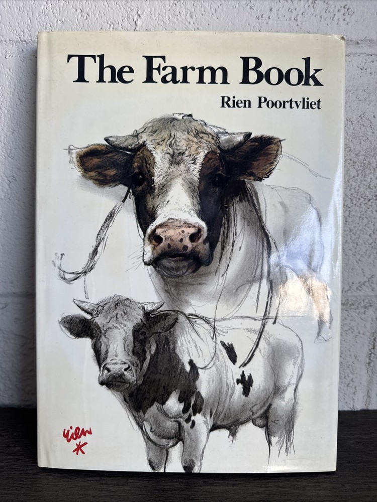 THE FARM BOOK Rien Poortvliet HC/DJ 1980 Dutch Landscape Rural Farm Artwork