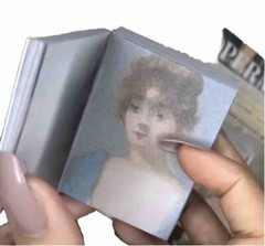 NEW Tiny Book Filled W/ PullOut Pictures Famous Art 200Pages Note Paper Painting