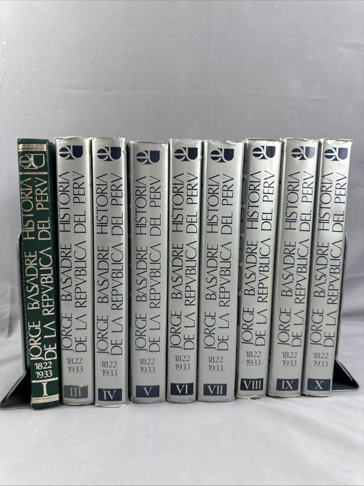 Historia De La Republica Del Peru 1822-1933 Books 9 Volumes 1 -10 Missing Vol 2