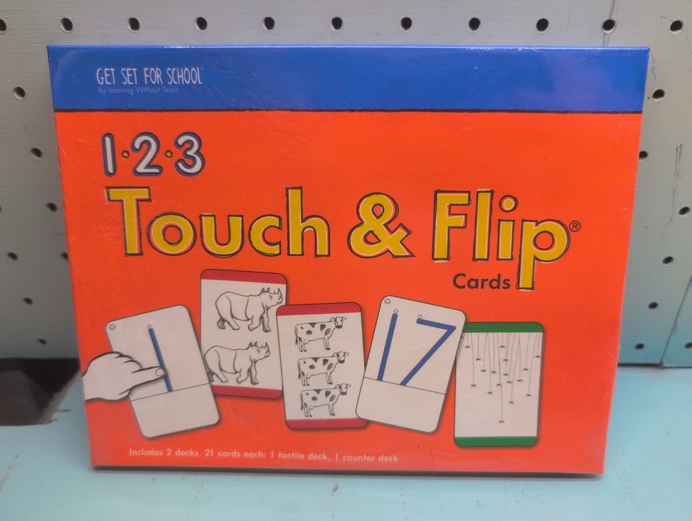 Learning Without Tears 1-2-3 Touch & Flip Sensory Cards- Get Set for School NEW