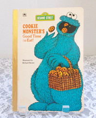 1982 Golden Boardbook CTW Sesame Street „Cookie Monster’s Good Time To Eat!’