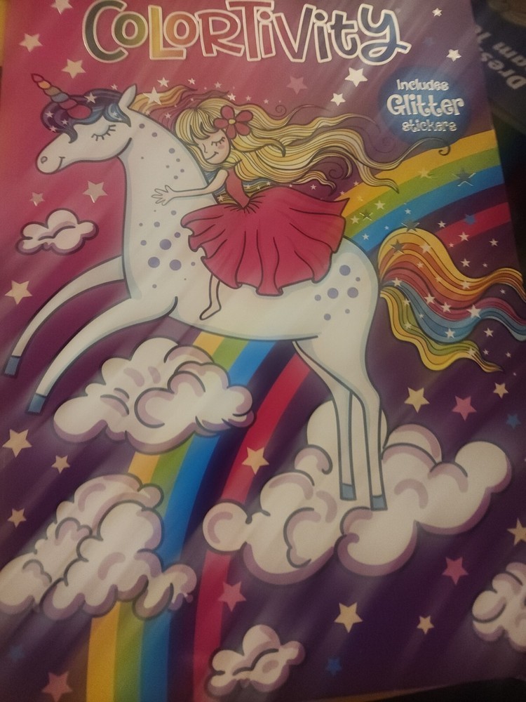 Colortivity: Unicorn with Glitter Stickers by Editors of Dreamtivity