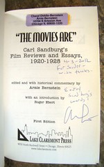„The Movies Are” ~2000 PB~ Bernstein SIGNED Carl Sandburg Film Reviews 1920-28