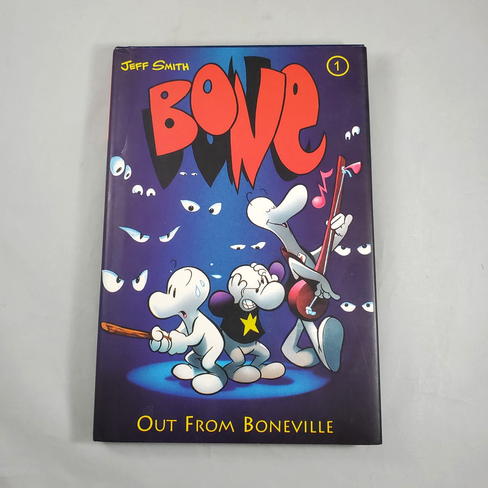 Jeff Smith Bone Vol 1 Out From Boneville First Ed HC Comic Book Review Copy 1995