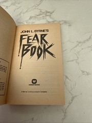 Fear Book By John Byrne 1988 First Printing Horror Warner Books Paperback