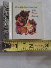 Little Golden Book The Three Bears Miniature 2.75 inches Square Vintage