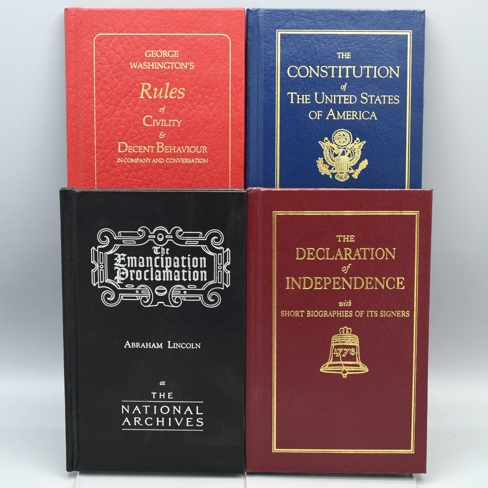 Historical American Document Reprints Book Lot of 4 Constitution Rules Civility