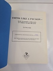 Lot Of 5 – W G Hill Books PT, PT2, Tycoon, Computer Privacy & Banking In Silence