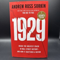 1929 by Andrew Ross Sorkin (2025, Hardcover) SIGNED 1st Printing Like New