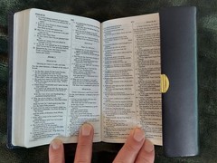 NASB Updated Edition Compact Bible Black Snap-flap Bonded Leather