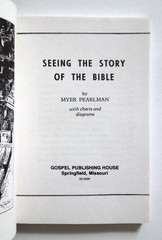 Seeing the Story of the Bible – Myer Pearlman, 1993 sc, Gospel Publishing House