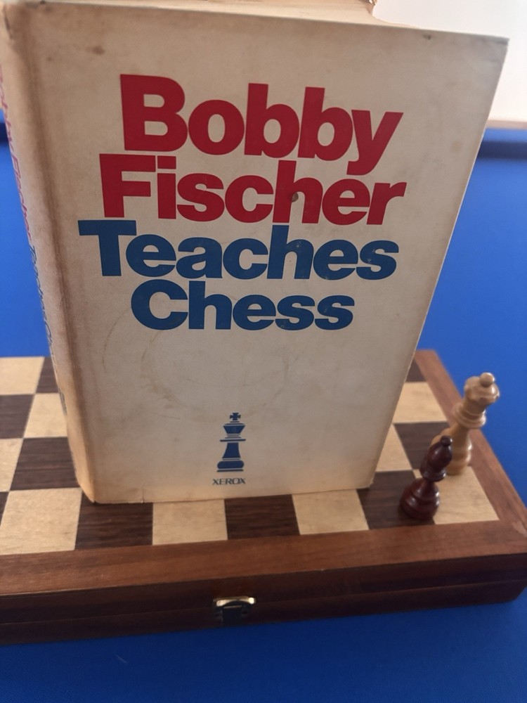 Bobby Fischer Teaches Chess VTG Hardcover Book