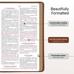 Louis Segond French Bible Medium Print – Compact LSG Bible Marron by SP