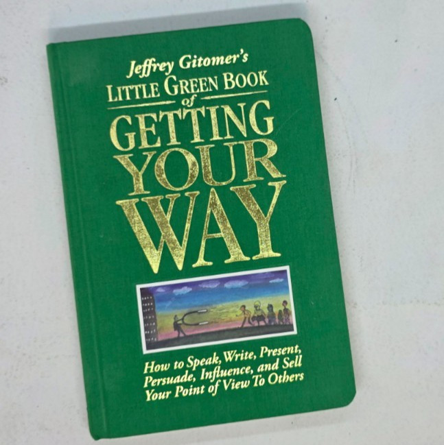 Little Green Book of Getting Your Way Jeffrey Gitomer Signed How Speak Persuade
