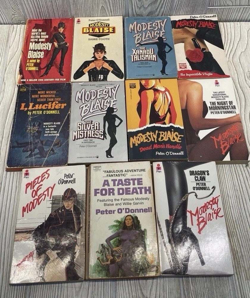 Modesty Blaise Paperback Lot of 11 Peter O’Donnell VTG 1960-80s Spy Espionage