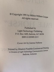 Behold a Pale Horse | Cooper | 1991 PB | Unrevised 500 Pg w/ Foldout | PROTOCOLS