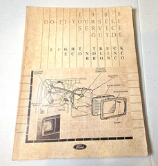 1985 Ford Light Truck Econoline Bronco Do It Yourself Service Guide Manual