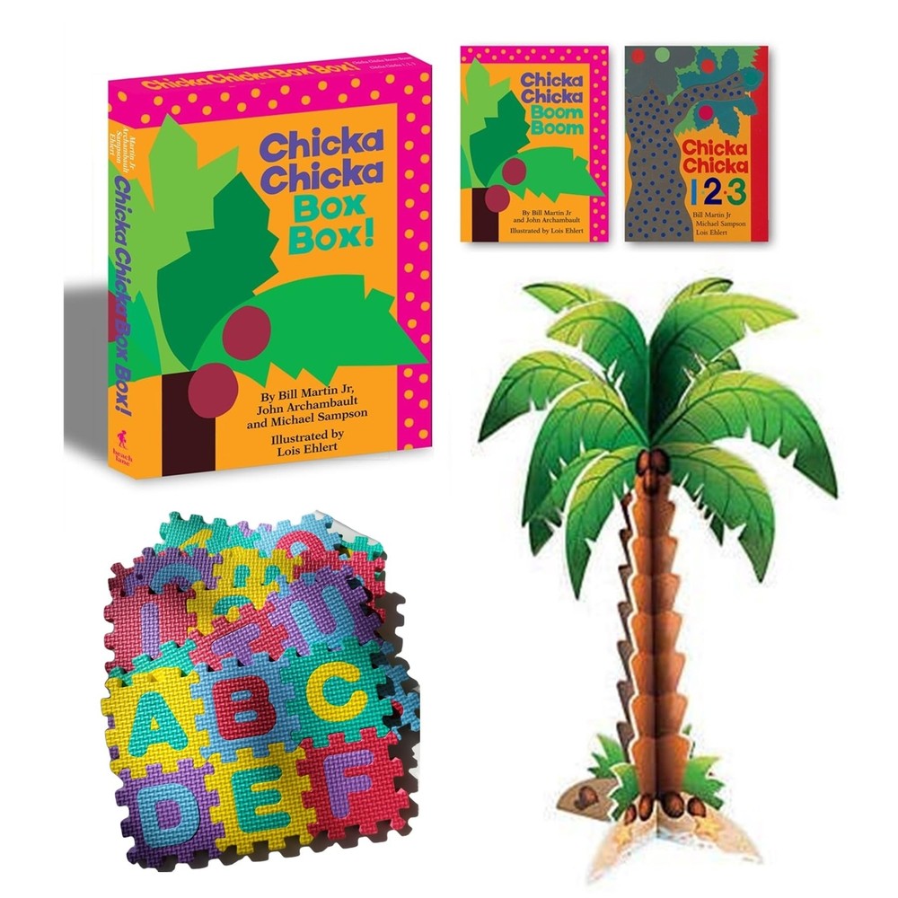Chicka Chicka Boom Boom and Chicka Chicka 1 2 3 Gift Set Alphabet Numbers Tree