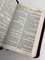 Bible KJV Zip Leather Original Tongues Antique VTG American Society