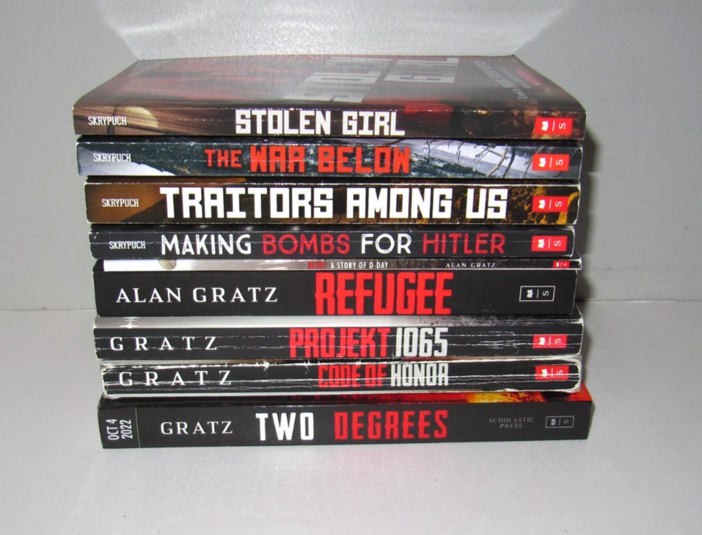Lot of 9 youth war/survival books by Alan Gratz & Marsha Forchuk Skrypuch TPB