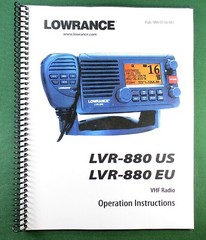 Lowrance LVR-880 US/EU Instruction Manual: In Color 76 Pages & Protective Covers
