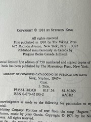 CUJO by Stephen King ISBN 0-670-45193-2 (First Edition 1981 Viking Press)