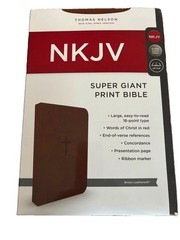 Super Giant Print Bible NKJV Imitation Leather Largest Print 16 point BRAND NEW!