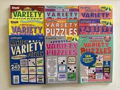 Lot of 5 Penny Press Dell Variety Puzzle Books (UNSORTED RANDOM) FREE SHIPPING