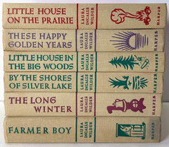 Laura Ingalls Wilder, 1953 Harper & Brothers 6 books w Little House, $2.75 DJs