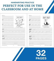 Beginning Traditional Cursive Handwriting Workbook for Kids Handwriting Pract…