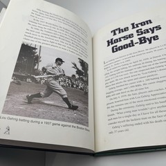 Lou Gehrig + New York Yankees Book MLB Baseball History ~ 2 Library Copy Books