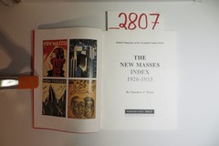 NEW MASSES INDEX 1926-1933 (RADICAL MAGAZINES OF THE 20TH CENTURY) Pb. 154 pages