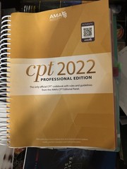 AMA CPT 2022 Professional Edition Codebook – Very Good Condition