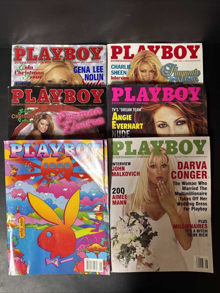 Playboy Magazines/ Lot Of 6 (2000-2001)