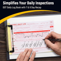 15 Pack Daily Log Books for Truck Drivers with 7 & 8 Day Recap, Driver Log Bo…