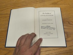 The Twilight Of Civilization By Jacques Maritain Pub. Sheed & Ward Hardcover
