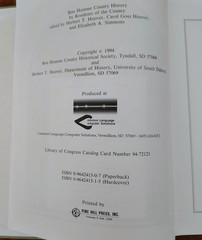 Hoover BON HOMME COUNTY HISTORY SD Hardcover 392-pgs 1994 Ancestry Genealogy 1st