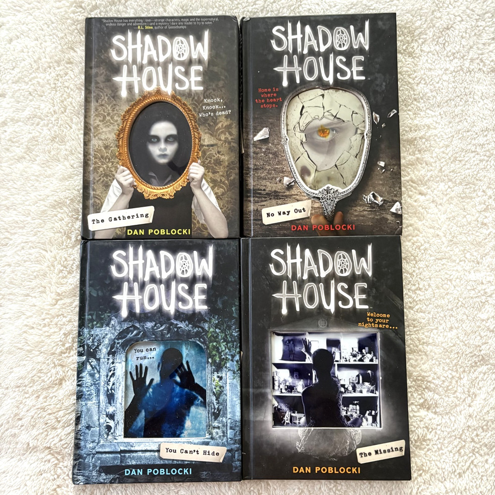 SHADOW HOUSE 4 HB BOOKS by Dan Poblocki, (# 1-4) Chapter Horror (9-11 years)